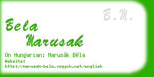 bela marusak business card